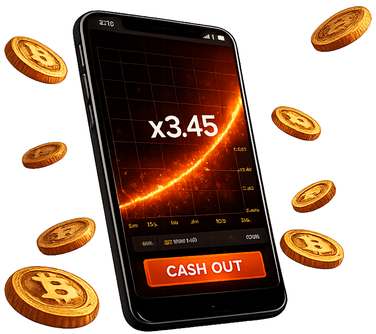 Crash betting game interface